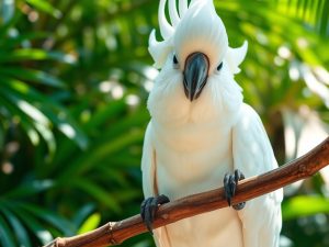 Kakadu biała (Cacatua alba) – charakter i wymagania odpowiedzialnej opieki