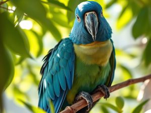 Piona niebieskogłowa (Pionus menstruus) – charakter i wymagania domowej opieki